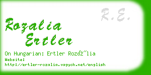 rozalia ertler business card